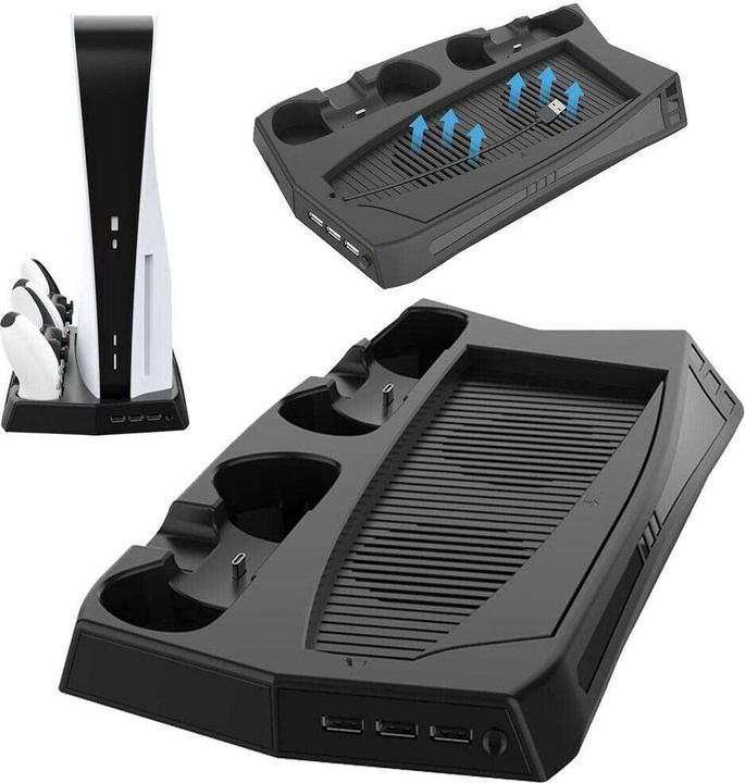Actual product image Freaks and Geeks Stazione ricarica 2 Joypad Ventola PS5 F&G (scatola dann.) (PS5)