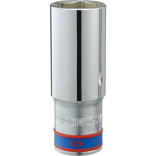 King, Steckschlüssel + Stecknuss, Vaso largo 1/2" L:77mm 22mm