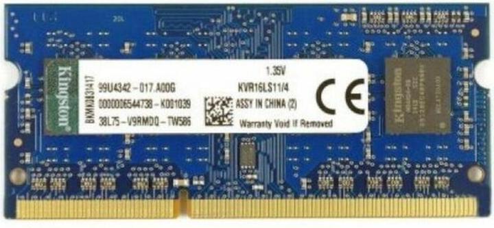 Actual product image Kingston ValueRAM (1 x 4GB, 1600 MHz, DDR3L-RAM, SO-DIMM)