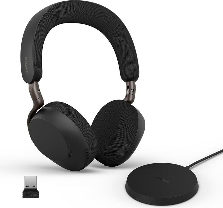 Actual product image Jabra Evolve3 75 UC + charging cradle (Wireless, USB-A, Unify)
