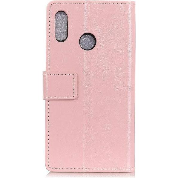 Thumbnail - MU Classic Crazy Horse Leder Bookcover Series (HTC U12 Life), Smartphone Hülle, Pink