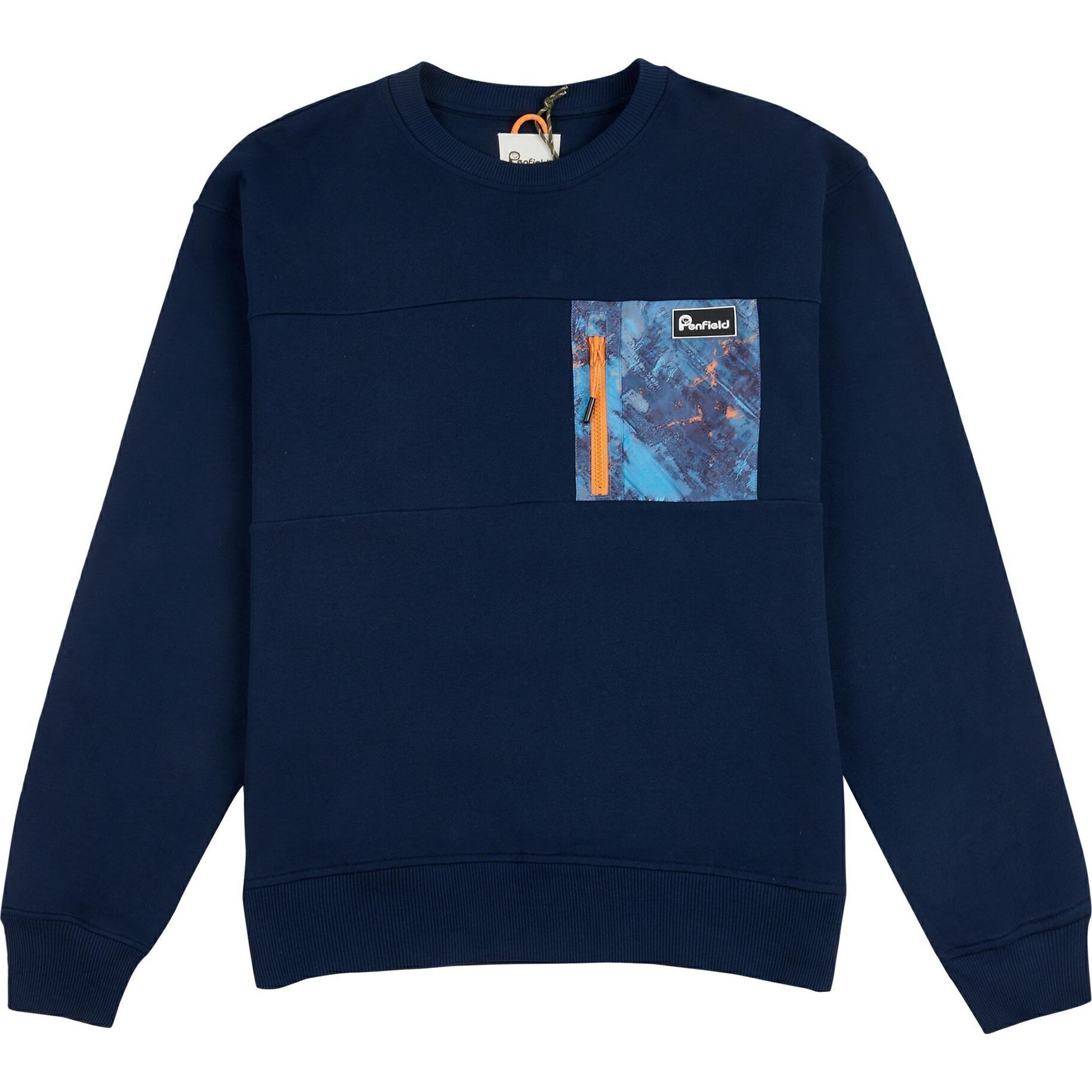 Penfield, Herren, Pullover, sweatshirt bear camo filled graphic, Blau, (XL)