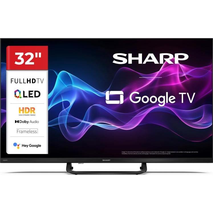 Sharp TV (32", QLED, Full HD), TV, Nero