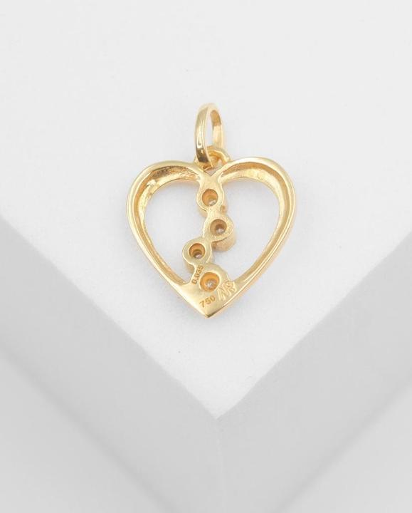 Produktbild Muau Anhänger Herz Bicolor 750/18K, 12mm (750, 18K Bicolor-Gold)