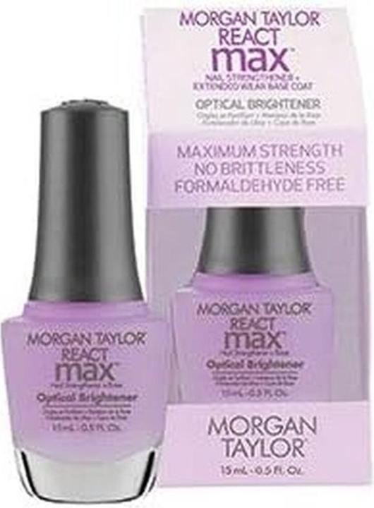 Produktbild Morgan Taylor REACT MAX OPTICAL nail strengthener + base 15 ml (Optical Brightener)