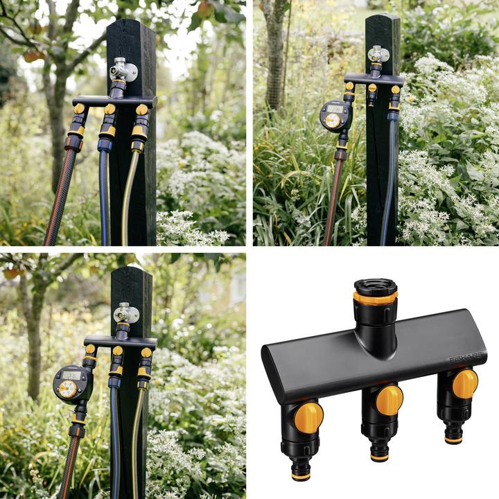 Actual product image Fiskars Rozdzielacz Potrójny Comfort On/Off (Tap connectors, 33.30 mm)