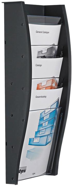 Actual product image Styro Styrodisplay wall brochure holder, 4 compartments (A4)