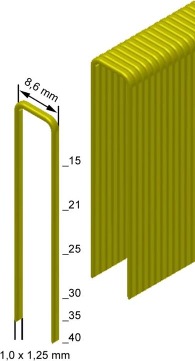 Image du produit Prebena Agrafes zinguées résinées 25 mm