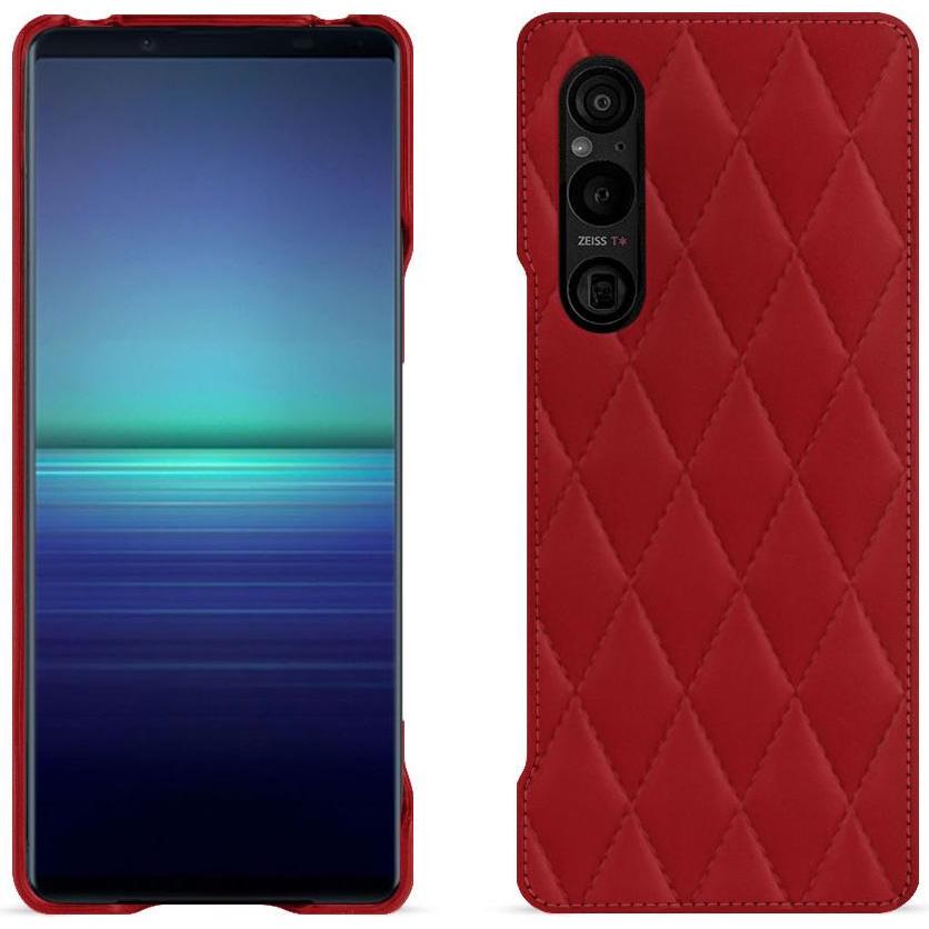 Noreve Lederschutzhülle (Sony Xperia 1 V), Smartphone Hülle, Rot