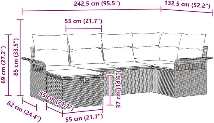 Produktbild vidaXL Garten-Sofa