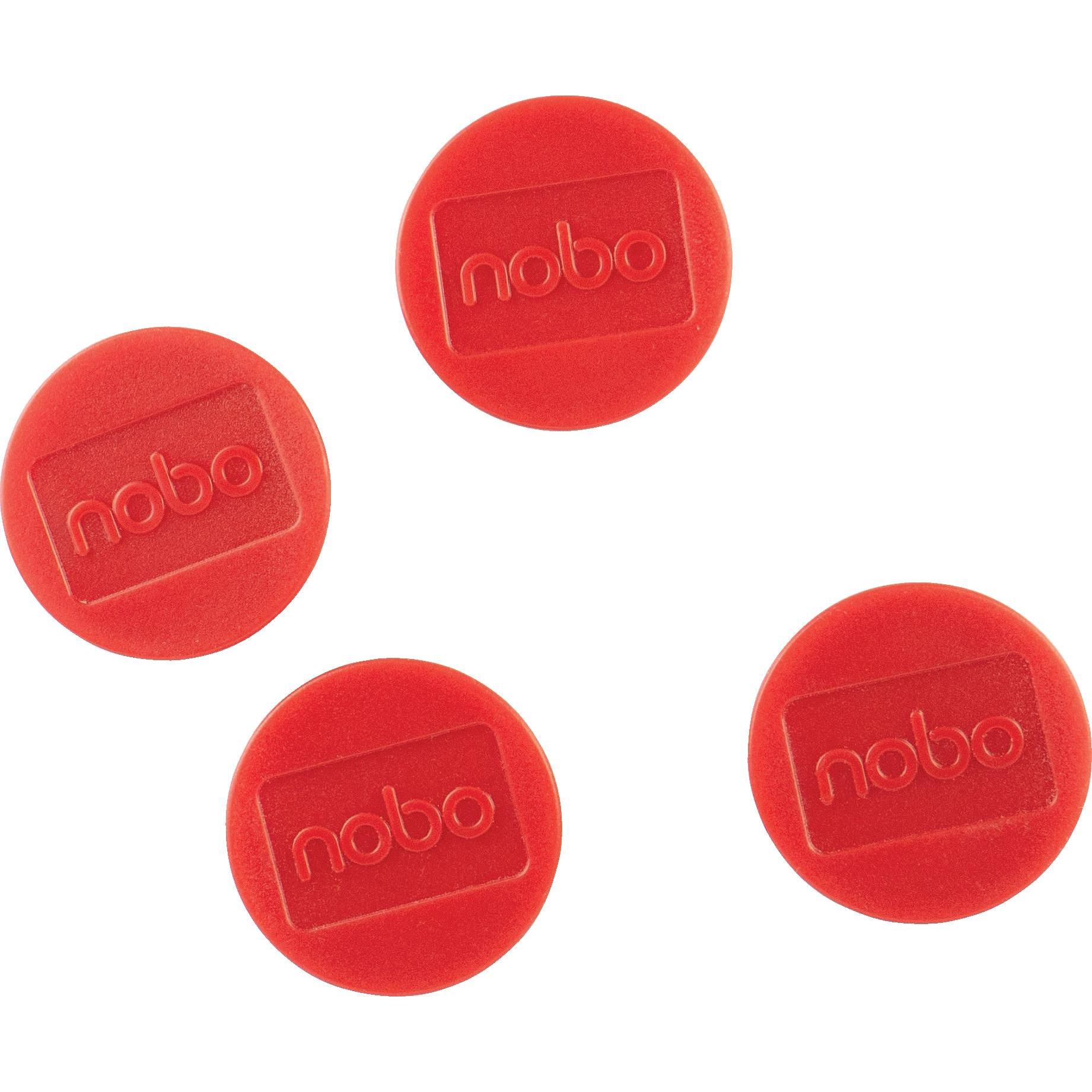 Nobo, Magnet, Haftmagnet Ø 3.8 cm 4 Stück, Rot (4 x)