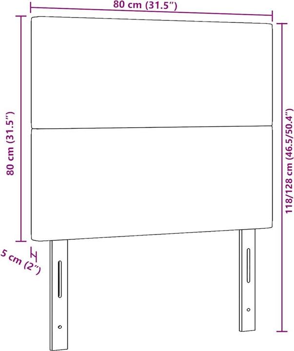 Produktbild vidaXL Gepolstertes Kopfteil (5 x 80 x 128 cm)