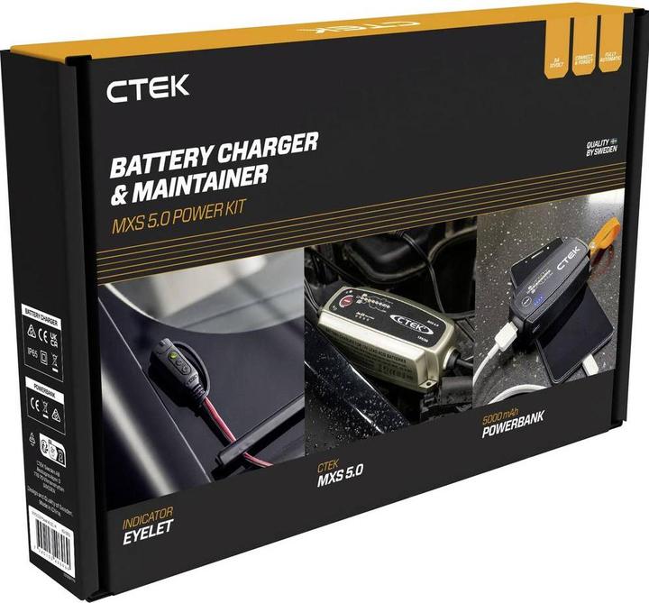 Actual product image Ctek MXS 5.0 POWER KIT 40-696 Automatikladegerät 12 V 5 A (12V, 5 A)