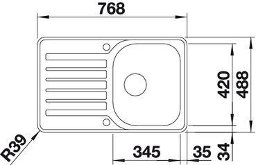 Produktbild Blanco Lantos 45 S-IF Compact (Einbauspüle, 48.80 cm, 76.80 cm)