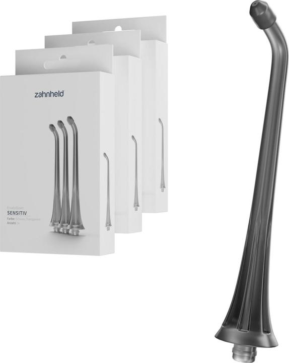 Produktbild Zahnheld Ersatzdüse Sensitiv 9x Schwarz (Mundduschenaufsätze)