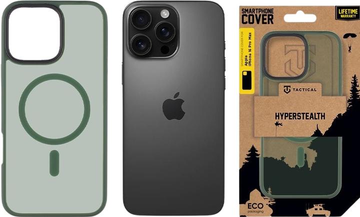 Actual product image Tactical MagForce Hyperstealth Cover for iPhone 16 Pro Max Forest Green (Apple iPhone 16 Pro Max)