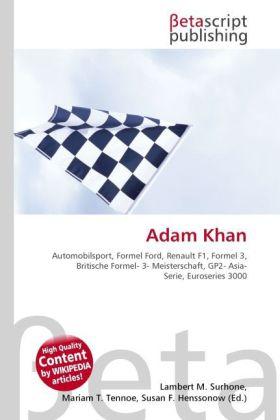 Produktbild Adam Khan (Englisch, Lambert M. Surhone, Miriam T. Timpledon, Susan F. Marseken, 2010)