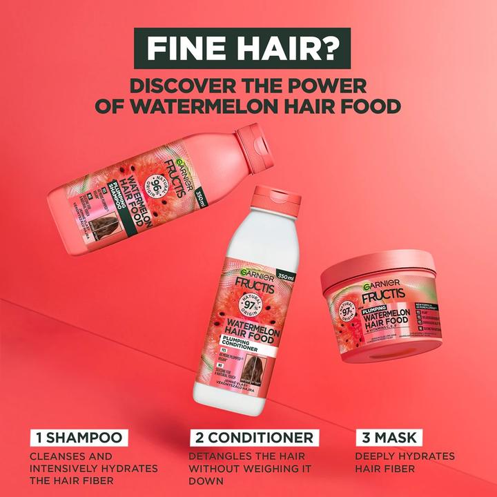 Actual product image Garnier Fructis Hair Food Watermelon Plumping Mask (400 ml)