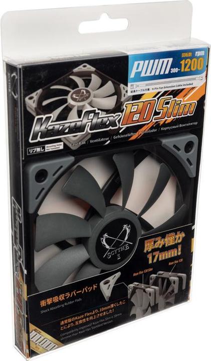 Actual product image Scythe Kaze Flex Slim PWM fan, 300-1200rpm (120 mm, 1x)