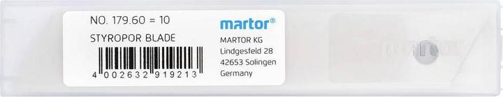 Actual product image Martor Polystyrene blade 179.60 (Replacement blade)