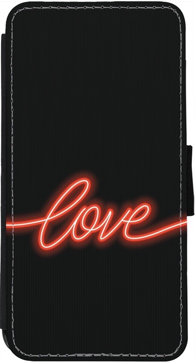 Actual product image PhoneLook Cover Wallet black Valentine 2023 neon love (Apple iPhone 12 Pro Max)