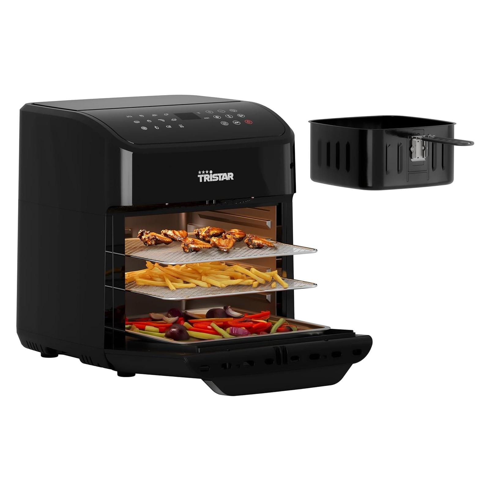 Tristar 2-in-1 Mini-Backofen & Heissluftfritteuse Fr-9065, Kleine Oven, Zwart