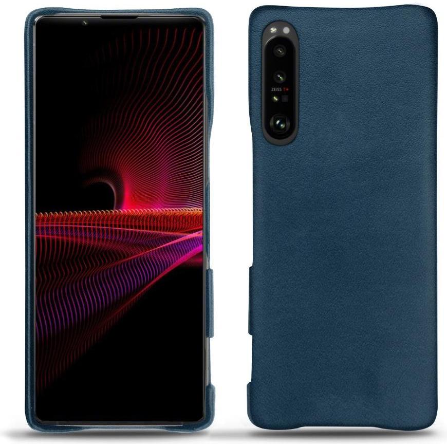 Noreve Lederschutzhülle (Sony Xperia 1 III), Smartphone Hülle, Blau