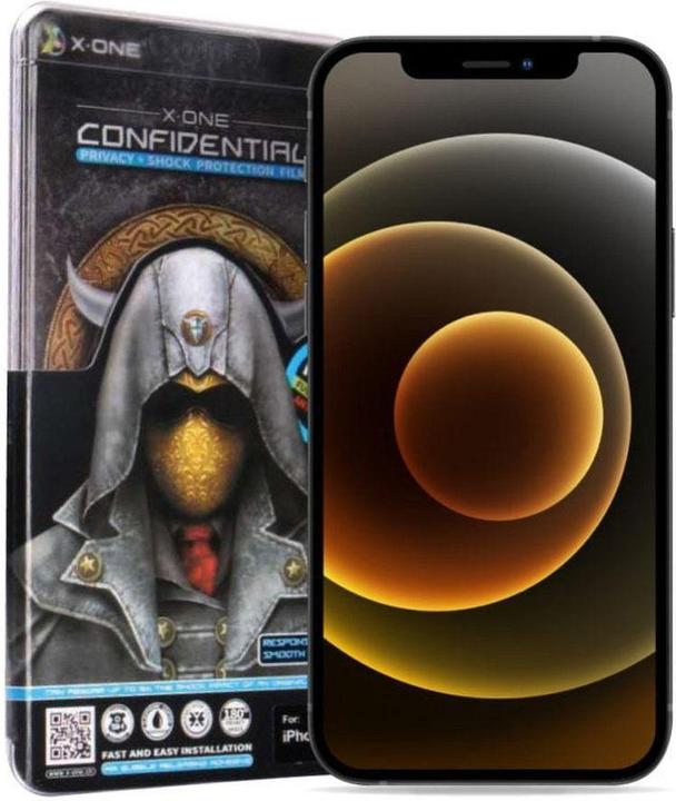 Actual product image X-One Szkło hartowane Full Cover Extra Strong Privacy - do iPhone 14 Pro (full glue) czarny (Apple iPhone 14 Pro)