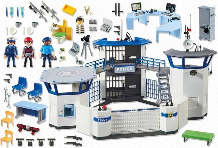 Produktbild Playmobil Intl. Police-Kommandozentrale mit Gefängnis (6919, Playmobil City Action)