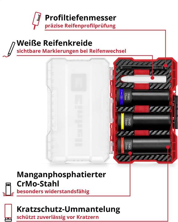 Produktbild Einhell Impact Stecknuss-Set, 109273, 5-teilig