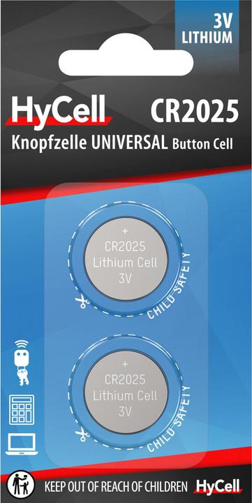 Productafbeelding HyCell CR 2025 Lithium (2 Pcs., CR2025, 140 mAh)
