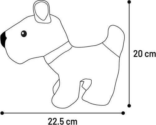 Produktbild Flamingo - Toy Britta Dog Grey - 22cm (Plüschspielzeug Hund)