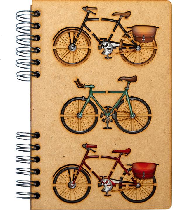 Image du produit Komoni Carnet de notes / Vintage bikes / ligné A5 (A5, À rayures, Couverture rigide)