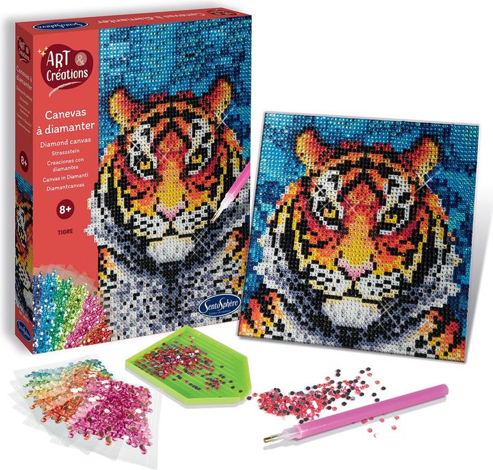 Actual product image Sentosphere Rhinestone picture tiger