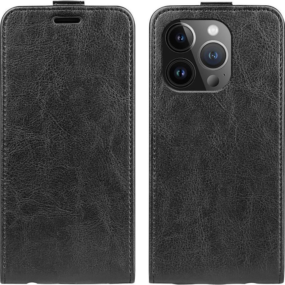 Cover-Discount iPhone 15 Pro Max - Klassisches Flip Case vertikal schwarz (Apple iPhone 15 Pro Max), Smartphone Hülle, S...
