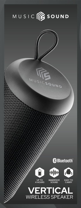 Produktbild Cellularline MusicSound Wireless Vertical Lautsprecher schwarz (5 h, Stromversorgung über USB)