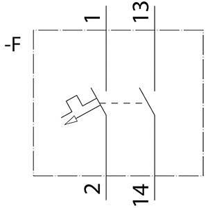 Actual product image Siemens Device circuit breaker 5SY1704-41p w.auxiliary contact make contact character.
