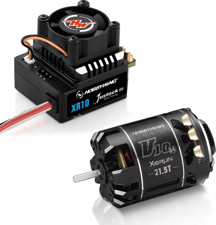 Actual product image Hobbywing Xerun Justock Combo G3S with 21.5 Turn 2050kV for 1:10 Crawler, F1