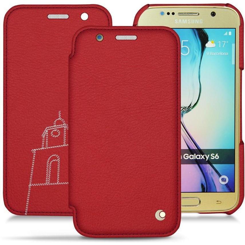 Thumbnail - Noreve Lederschutzhülle horizontal (Samsung Galaxy S6), Smartphone Hülle, Rot