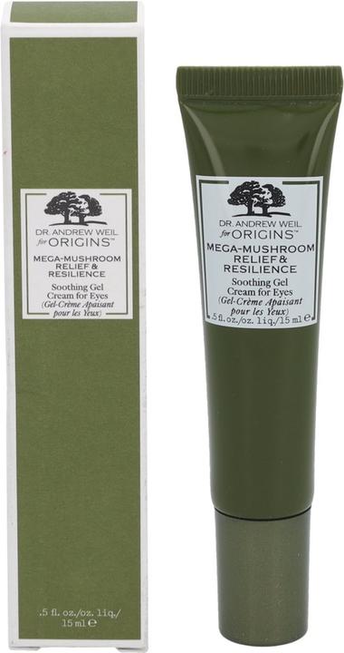 Produktbild Origins Mega Mushroom - Soothing Gel Cream for Eyes (Augenpflege Gel, 15 ml, Tag + Nacht)