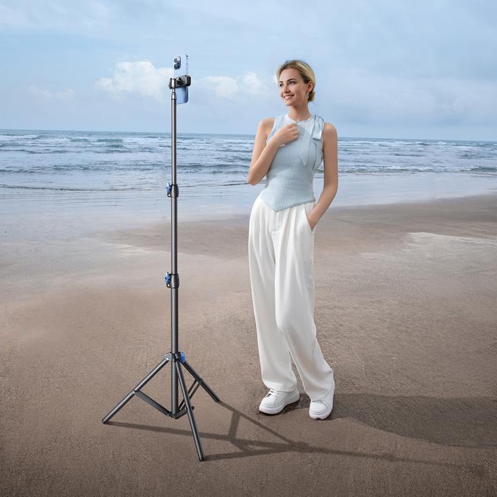 Image du produit Wozinsky WRLD-00Y1S Dreibein Stativ robustes Carbonstahl-Stativ 1,7m matt - schwarz (Carbone, Métal)