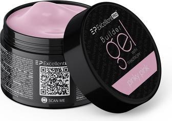 Excellent PRO Builder Gel With Thixotropy Building Gel Pinky Pink 50g (Unghie artificiali, Rosa Rosa)