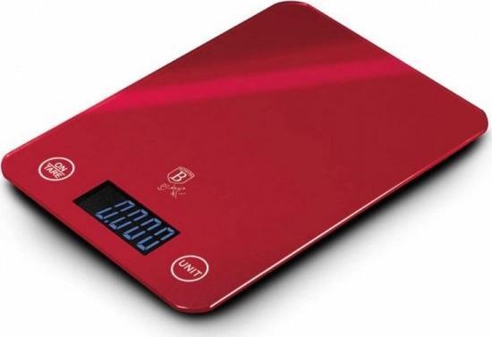 BerlingerHaus BH9350 Digital kitchen scale, capacity 5 kg Metallic Line Burgundy
