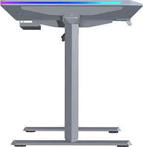 Actual product image Ultradesk Gaming-Tisch QUEST, 140x70cm, 72-120cm, grau-grau