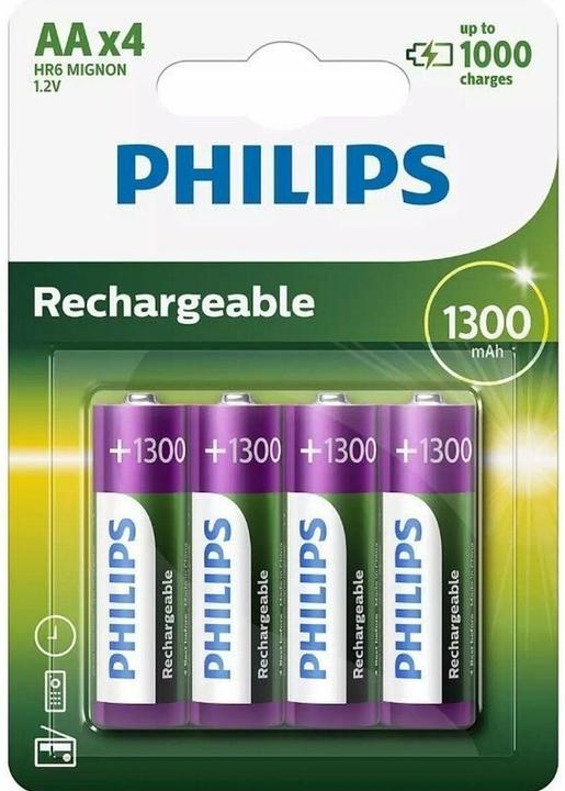 Image du produit Philips Batterie Rechargeable (4 pcs, AA, 1300 mAh)
