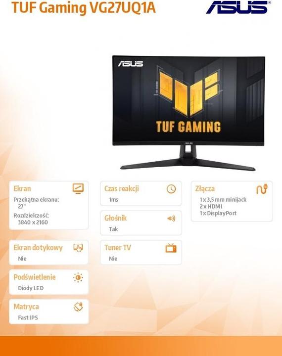 Produktbild ASUS TUF Gaming VG27UQ1A (3840 x 2160 Pixel, 27.01")