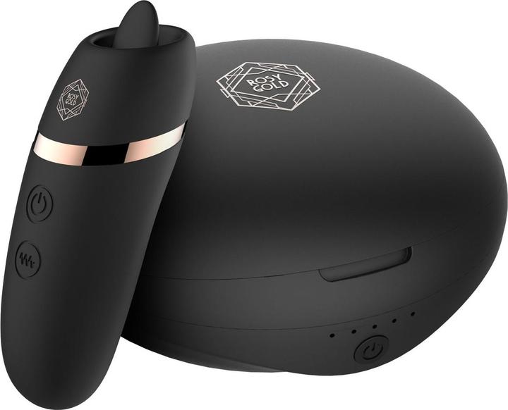 Rosy Gold – Licking Stimulator with Luxury Charging Case – Black