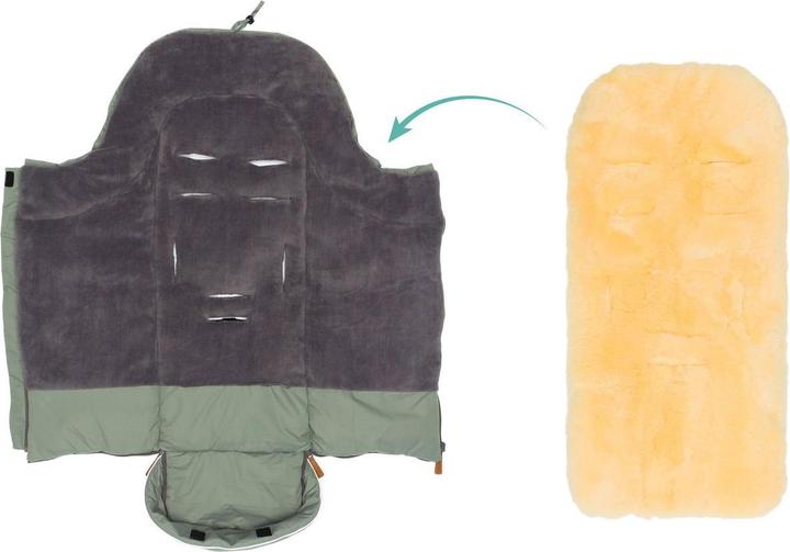 Image du produit Fillikid Fleece-Fusssack Nanga mit Lammfellauflage