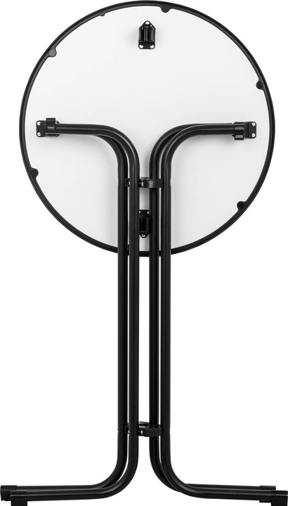 Actual product image Royal Catering High Top Bar Table - Ø 80 cm - folding - black (80 x 80 x 111 cm)