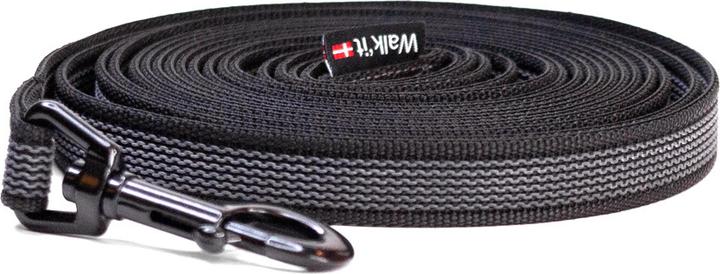 WalkFit - Walk'it Anti-slip Tracking Leash with Handle - Black - 20mmx5m (Cane, Passeggiare)